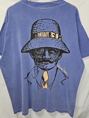 Vintage Panama Jack Single Stitch Short-Sleeve Graphic Shirt in Blue sz XL